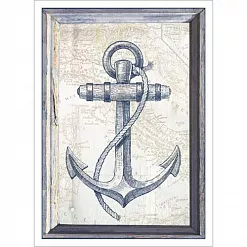 Тканевая карточка "Морская. Якорь" (ScrapMania)