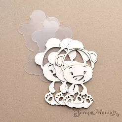 Шейкер "Новогодняя Ванилька. Мишка. Большой", 5,5х8,5 см (ScrapMania) Шейкер "Новогодняя Ванилька. Мишка. Большой", 5,5х8,5 см (ScrapMania)