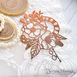 Нож "Часы с цветами и шестеренками", 7,7х10,5 см (ScrapMania)
