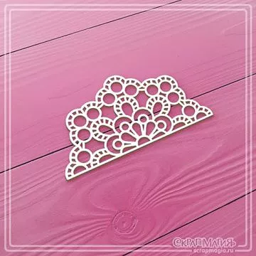 Чипборд "Кружевная салфетка. Половинка 2" (СкрапМагия)