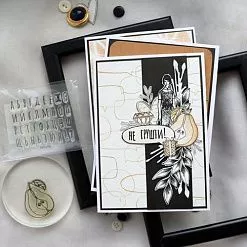 Штамп "Девушка в домашнем платье", 1,8х5,5 см (Скрапклуб)