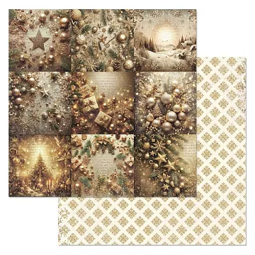 Бумага "Золотой Новый Год. Карточки" (ScrapMania)