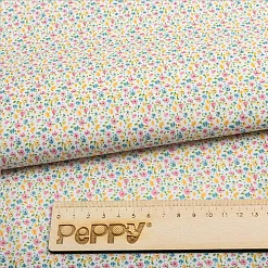 Отрез ткани 50х55 см "Нежная история. Цветы на белом " (Peppy)