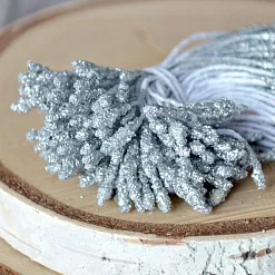 Набор тычинок "Сахарные. Серебряные", тонкие, 140 шт