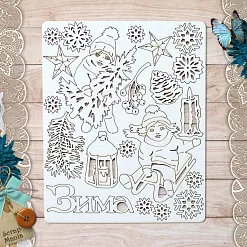 Чипборд "Румяный Новый Год. Зима" (ScrapMania)