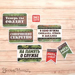 Набор высечек из бумаги "Дембельский альбом 2" (ScrapMania)