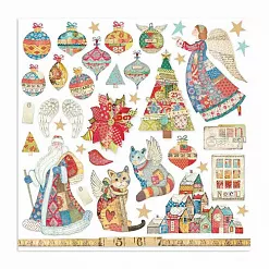 Набор бумаги 20х20 см "Christmas Patchwork" (Stamperia)