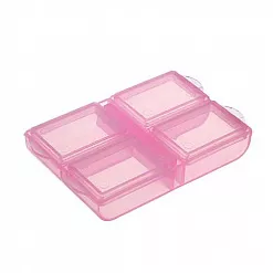 Контейнер прямоугольный, 4 секции, цвет розовый Контейнер прямоугольный, 4 секции, цвет розовый