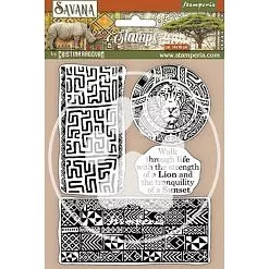 Резиновый штамп "Savana. Etnical borders", 5,5х12,5 см (Stamperia)