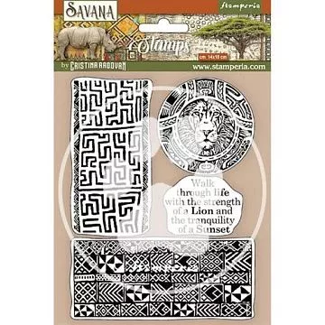 Резиновый штамп "Savana. Etnical borders", 5,5х12,5 см (Stamperia)