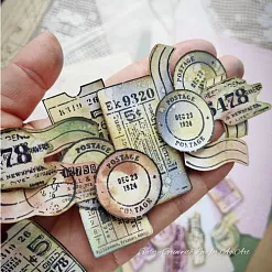 Штамп "Фрагменты прошлого №2", 5,7х3 см (AgiArt)