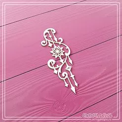 Чипборд "Новогодняя гирлянда с завитками", 2,5х6,9 см (СкрапМагия)