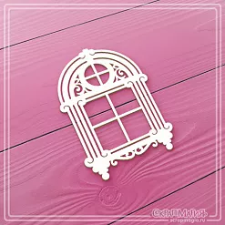 Чипборд "Окно с завитками 4" (СкрапМагия)
