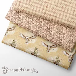 Отрез ткани 75х50 см "Волшебник. Сова на бежевом" (ScrapMania)