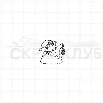 Штамп "Крот", 2,5х2 см (Скрапклуб)