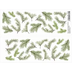 Лист с картинками 10х30 см "Новогодние гномы. Хвойные ветки" (ScrapMania)