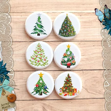 Набор фишек "Праздничные елки" (Scrapmania)
