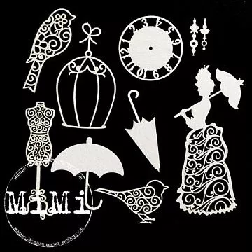 Набор украшений из чипборда "Ретро. Классика" (MiMi Design)