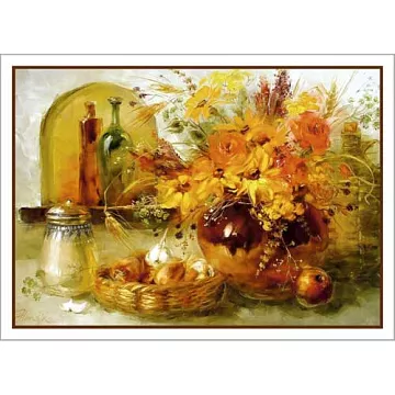 Тканевая карточка мини "Дары осени. Оранжевое настроение" (ScrapMania)