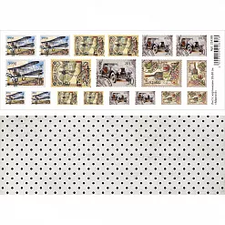 Лист с картинками 10х30 см "Марки 8" (ScrapMania)
