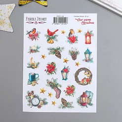 Наклейки 16х21,5 см "Our warm Christmas. Украшения" (Фабрика Декору)