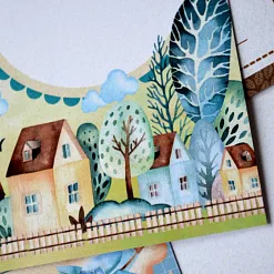 Набор карточек "Веселый паровозик", 16 шт (ScrapMania)