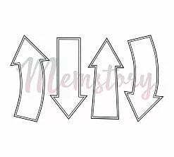 Штамп "Стрелки", 2,3х5 см (Memstory)