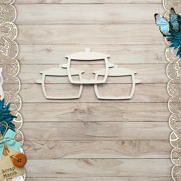 Чипборд "Усатый поваренок. Шейкер. Кастрюля. Маленькая" (ScrapMania)