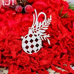 Украшение из чипборда "Елочная игрушка шарик" (Fantasy)