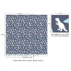 Отрез ткани 45х55 см "Organic cotton dinosaur" (Daily Like) Отрез ткани 45х55 см "Organic cotton dinosaur" (Daily Like)