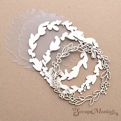 Шейкер "Новогодняя Ванилька. Венок. Большой", 9х10 см (ScrapMania) Шейкер "Новогодняя Ванилька. Венок. Большой", 9х10 см (ScrapMania)