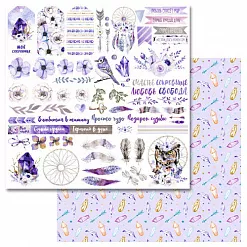 Набор бумаги 30,5х30,5 см "Этника. Лиловое сияние", 6 листов (ScrapMania) Набор бумаги 30,5х30,5 см "Этника. Лиловое сияние", 6 листов (ScrapMania)