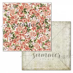 Бумага "Turn back time. Coral lilies" (Summer Studio)