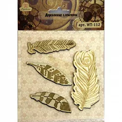 Набор деревянных украшений "Перо павлина" (Рукоделие)