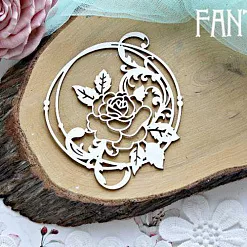 Украшение из чипборда "Роза в рамке 747 " (Fantasy) Украшение из чипборда "Роза в рамке 747 " (Fantasy)