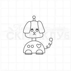 Штамп "Робот собака", 3,8х5 см (Скрапклуб) Штамп "Робот собака", 3,8х5 см (Скрапклуб)