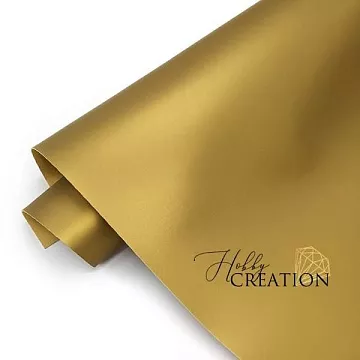 Отрез экокожи 50х70 см "Переплетный. Матовое золото (HobbyCr)