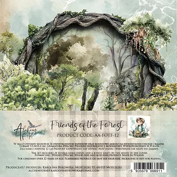 Набор бумаги 15х15 см "Friends of the Forest", 24 листа (Alchemy of Art)