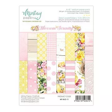 Набор бумаги 15х20 см "Blossom Serenity", 24 листа (Mintay)