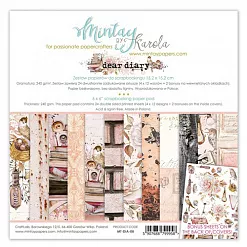 Набор бумаги 15х15 см "Dear diary", 24 листа (Mintay)