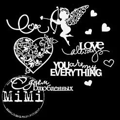 Набор украшений из чипборда "Валентин. Купидон" (MiMi Design)