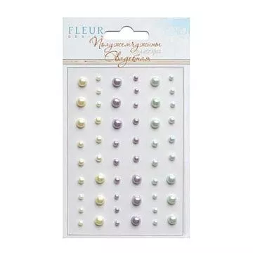 Набор полужемчужин "Свадебный", 54 шт (Fleur-design)