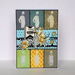 Штамп "Девушка в домашнем платье", 1,8х5,5 см (Скрапклуб)