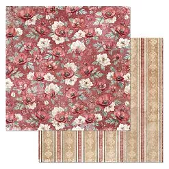 Набор бумаги 30,5х30,5 см "Багряный винтаж", 12 листов (ScrapMania)