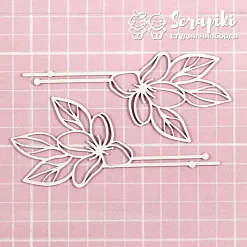 Чипборд "Цветочный филадельфус", 11,2х4,8 см (Scrapiki)