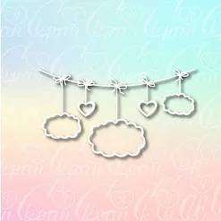 Чипборд "Подвеска с облачками" (LeoMammy) Чипборд "Подвеска с облачками" (LeoMammy)