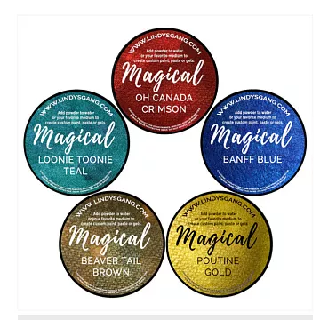 Набор сухих красок сияющие "Great White North Magicals", 5 шт (Lindy's, mag-22)