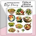 Набор высечек из ткани "Салаты и супы", 4,5х4,5 см, 12 шт (RozeFlowers)