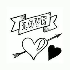 Штамп "Love", 2,5х5 см (Stamperia)
