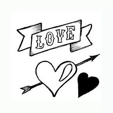 Штамп "Love", 2,5х5 см (Stamperia)
